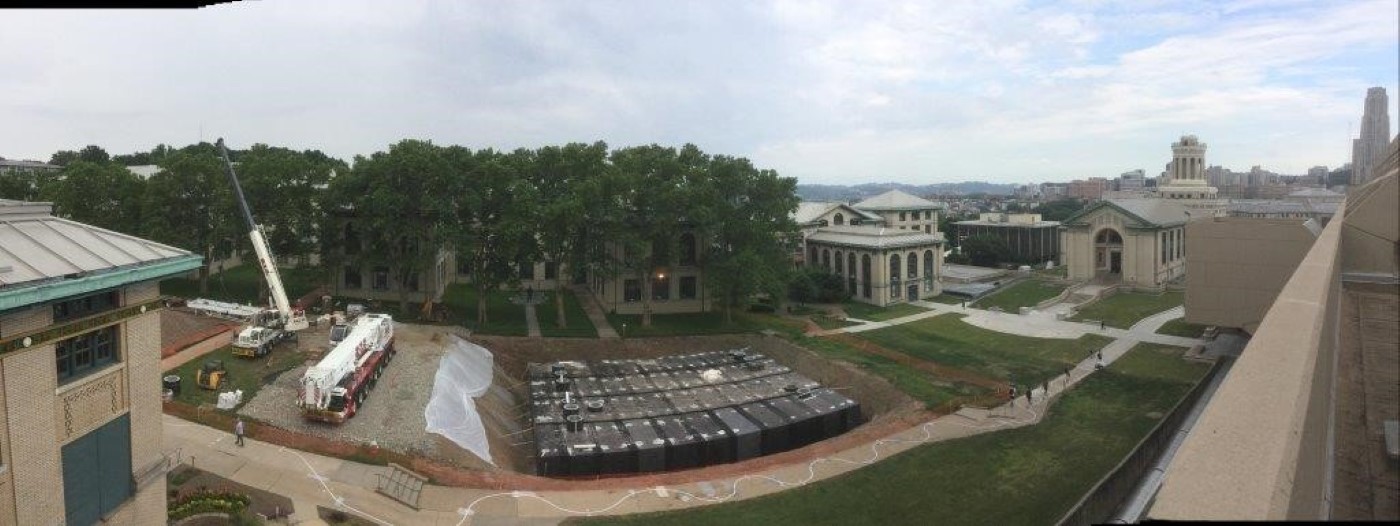 mall storm water retention tank